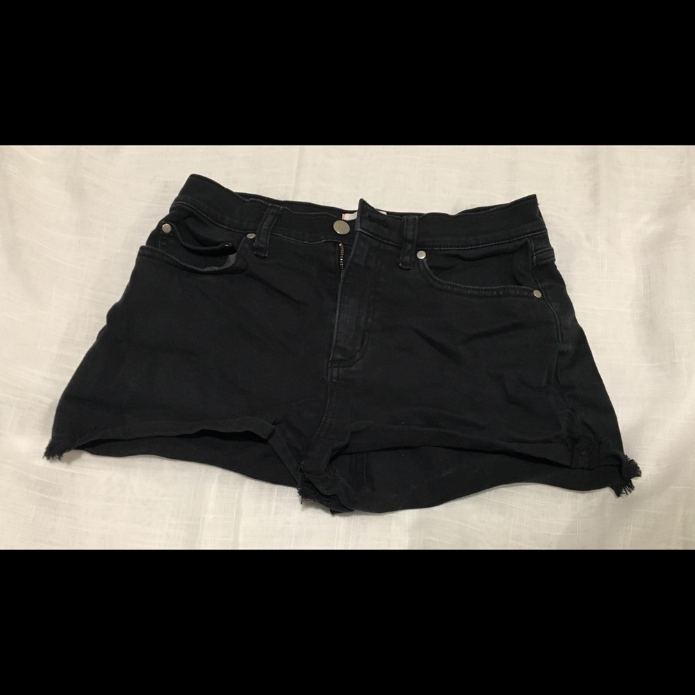 Victoria’s Secret PINK faded black jean shorts